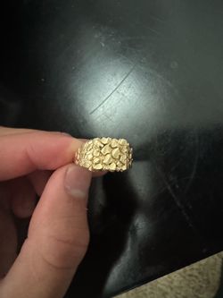 Gold nugget ring 10k