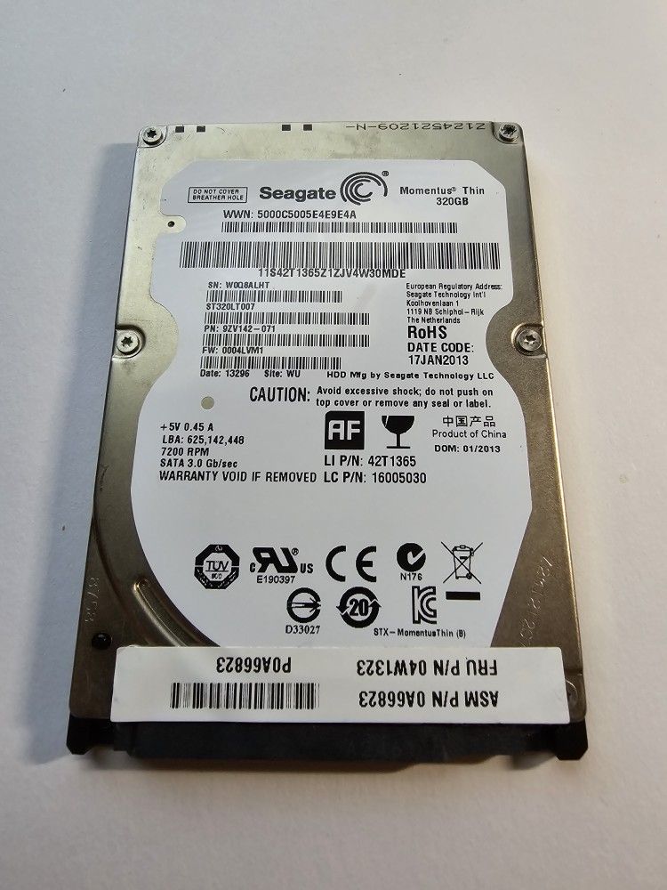 Seagate Momentus Thin 320GB 2.5-Inch Laptop HDD