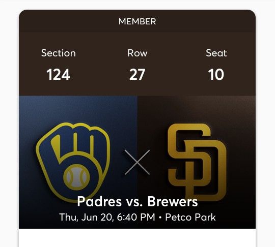 Padres Vs. Brewers 6/20/24