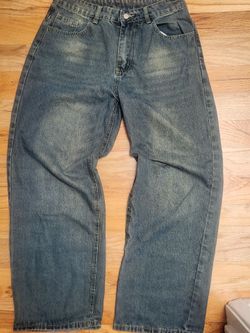 Dark Blue jeans With yellow wash 30 waist