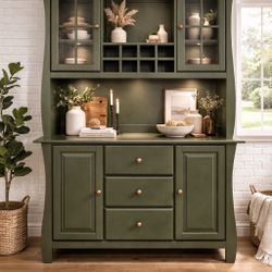 The Refinished  Ashford Olive Collection Hutch