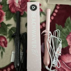 Beachwaver B1 Glitters! Black And Pink 