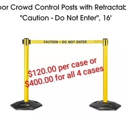 U-Line Crowd Control post with a retractable "Caution - Do Not Enter" 16 Ft belt, ‼️‼️NEW‼️‼️