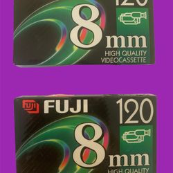 Fuji 8mm Film Video Cassettes Sealed Unopened Selling $8 For Both 