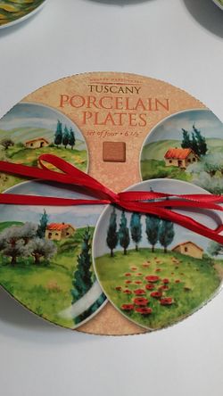 Tuscany Porcelin Plates - Set of 4 - 6.5" $10