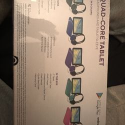 7-Inch Turquoise Tablet with Headphones