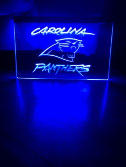 CAROLINA PANTHERS LED NEON LIGHT SIGN 8x12
