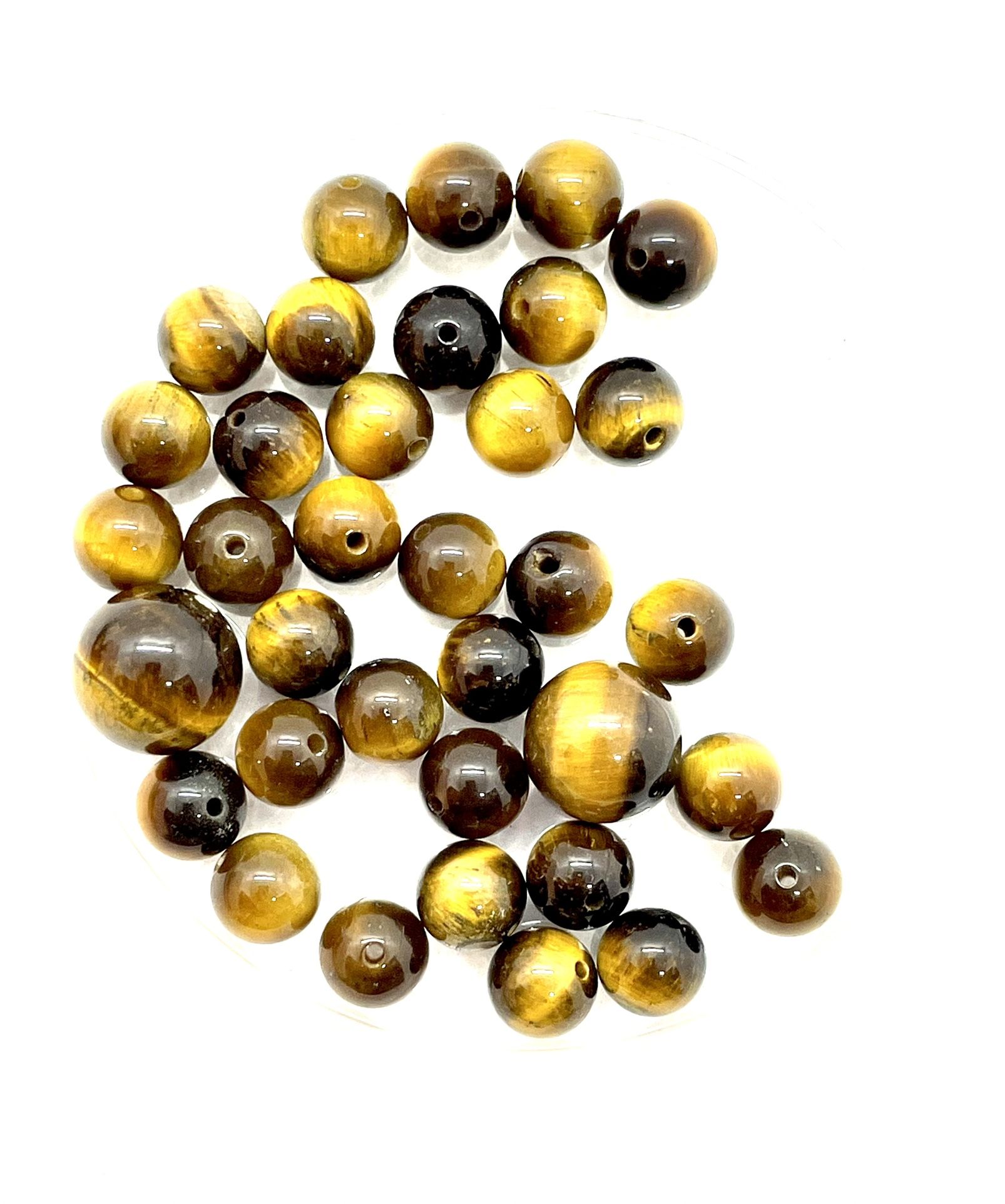 Lot Of Tiger Eye Round Beads