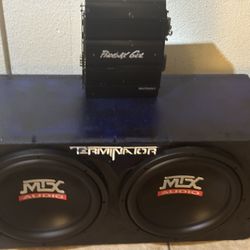 MTX 12inch Speakers Phoenix Gol Amplifier 250watts