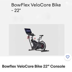 Spin Bike: Bowflex Velocore 22in Bike