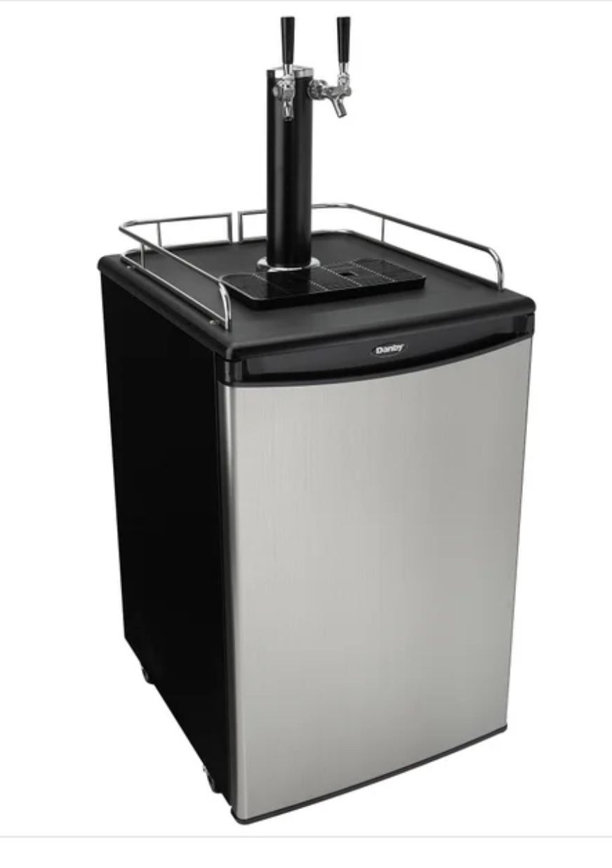 Danby 5.4 cu. ft. Dual-Tap Kegerator with Chrome Guard Rail