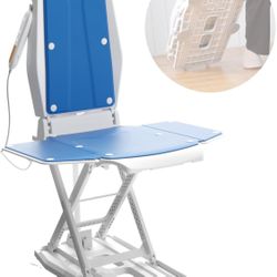 Upgrade Electric Chair Lift with Wheels, Get Up from Floor, Portable Lift Assist Devices for Elderly, Includes 2 Types Suction Cups, Support Up to 300