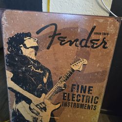 Vintage Fender Tin Sign