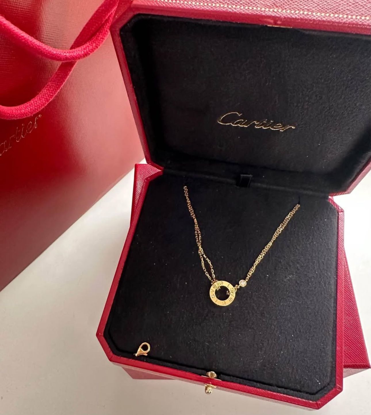 Cartier 2 Love Diamonds Necklace YG