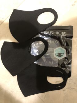 3-pack Black Face mask