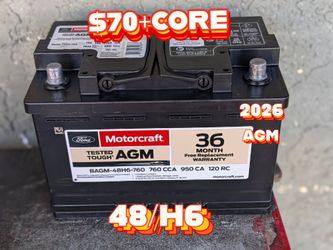 AGM Car Battery Group Size 48/H6