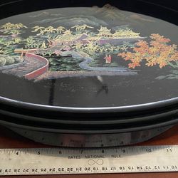 Fujian Black Lacquer Nesting Trays