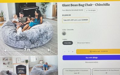 Giant Corduroy chinchilla bean bag Chair