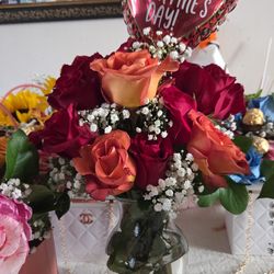 Valentines flower arrangements