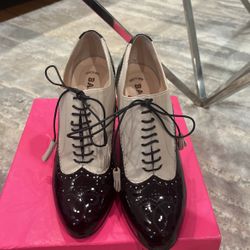 Bally Two Tone Patent Leather Heel