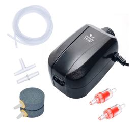 Uniclife Aquarium Air Pump Dual Outlet Fish Tank Aerator with Accessories for 5-100 Gallon Tank