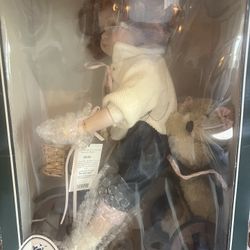 Geppeddo “Molly” Porcelain Girl On Bike With Bear