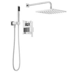 Delta Modern 1-Spray Raincan Wall Mount Fixed & Handheld Shower Head 1.75 GPM in Chrome 
