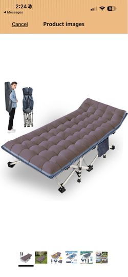 79" L x 32" W x 18" H, Cots for Camping, Folding Cot Sleeping Bed, Heavy Duty with Carry Bag for Home, Office, Beach & Travel