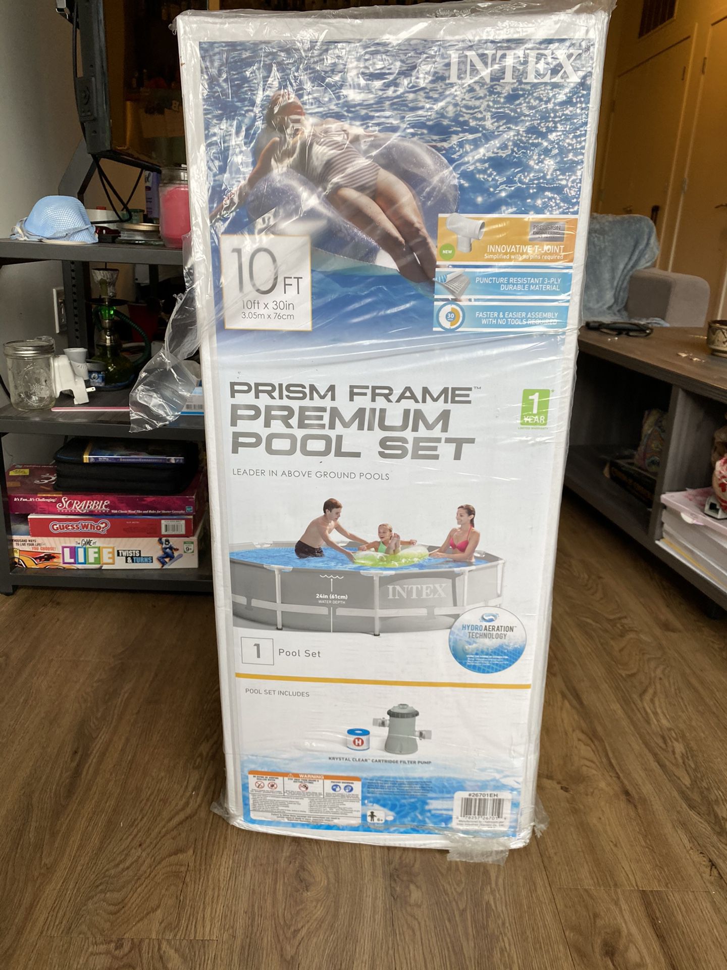 NEW Intex 10’ x 30” Prism Frame Above Ground Pool Set with Pump IN HAND