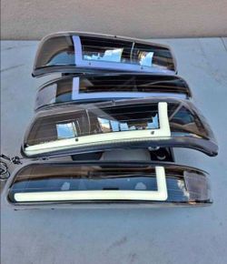 99-02 Chevrolet Silverado 00-06 Suburban Tahoe LED DRL Headlights Luces Micas
Calaveras Faros Farol