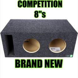 (BRAND NEW) DUAL 8" COMPETITION SUBWOOFER. PRO TUNED BOX 