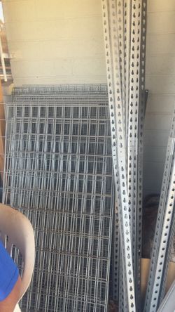 Metal shelves
