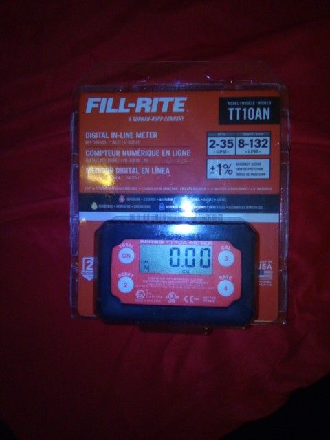 Digital Inline Fuel Meter 