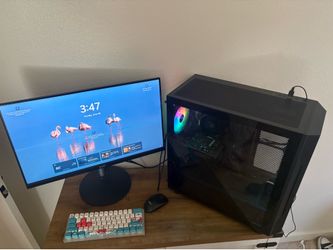 Pc, monitor, mouse, keyboard