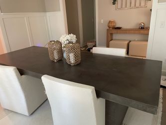 RH Cabrera Waxed Concrete Dining Table