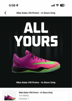 Nike Kobe VIII Protro Sneakers Men's 11