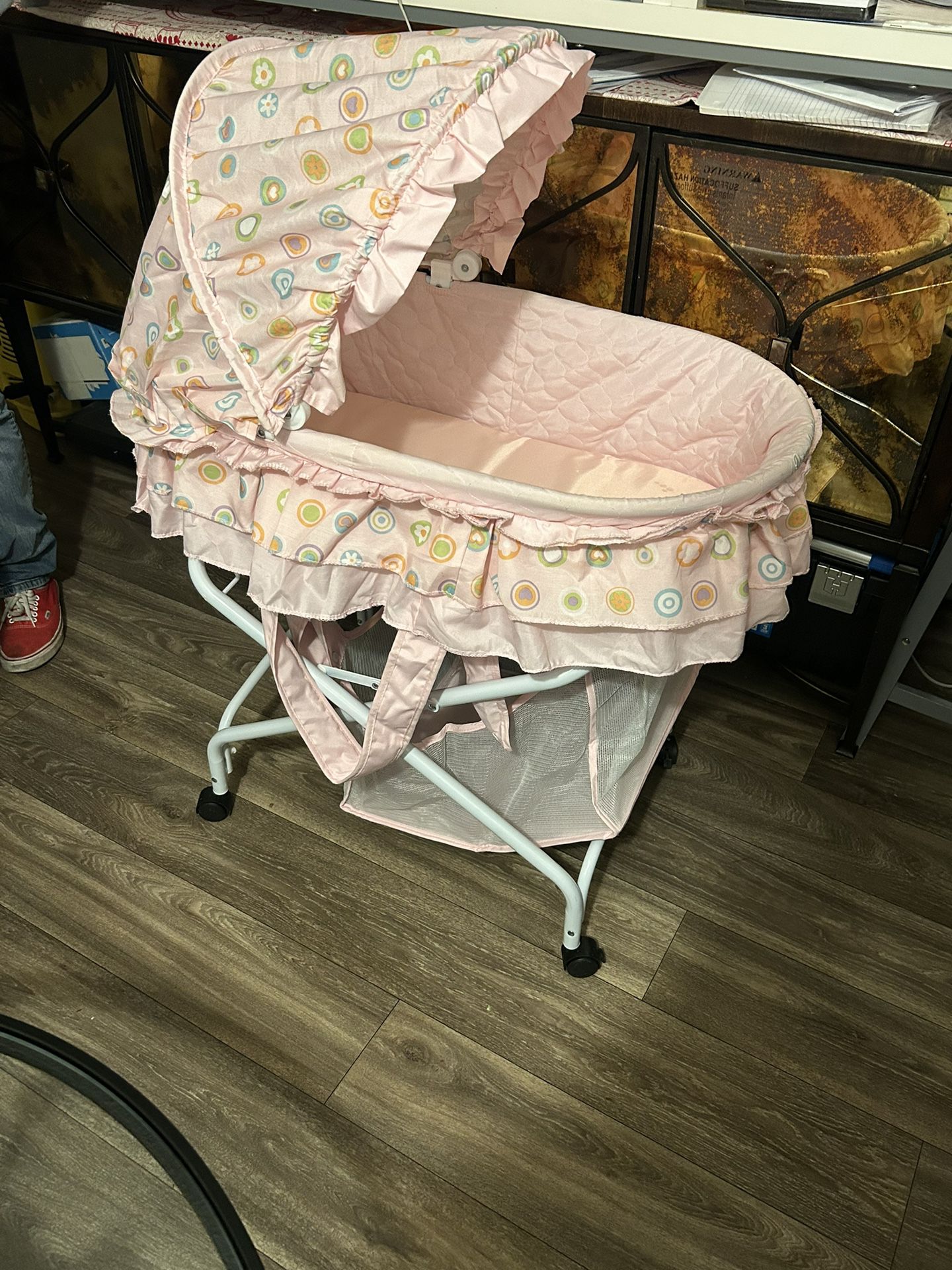 Pink Baby Crib