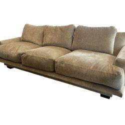 Tan Velvet Sofa -pending P/U