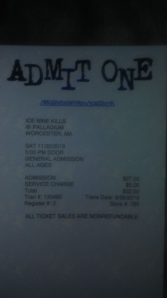 Ice nine kills concert tickets
