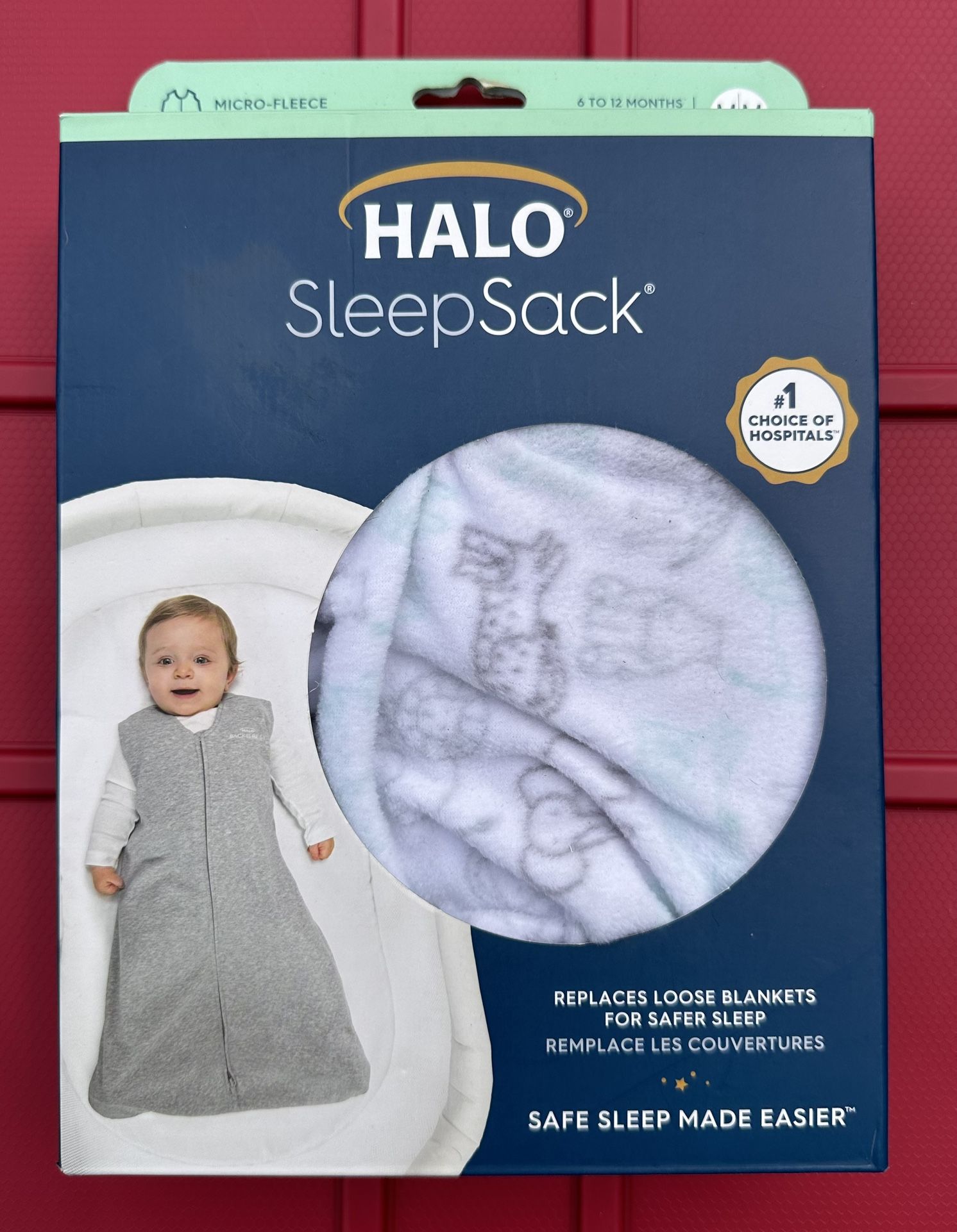 HALO SleepSack Micro-Fleece Wearable Blanket Size Med (6-12M)