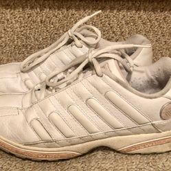 K Swiss Womens White Leather Tennis Shoes size 8