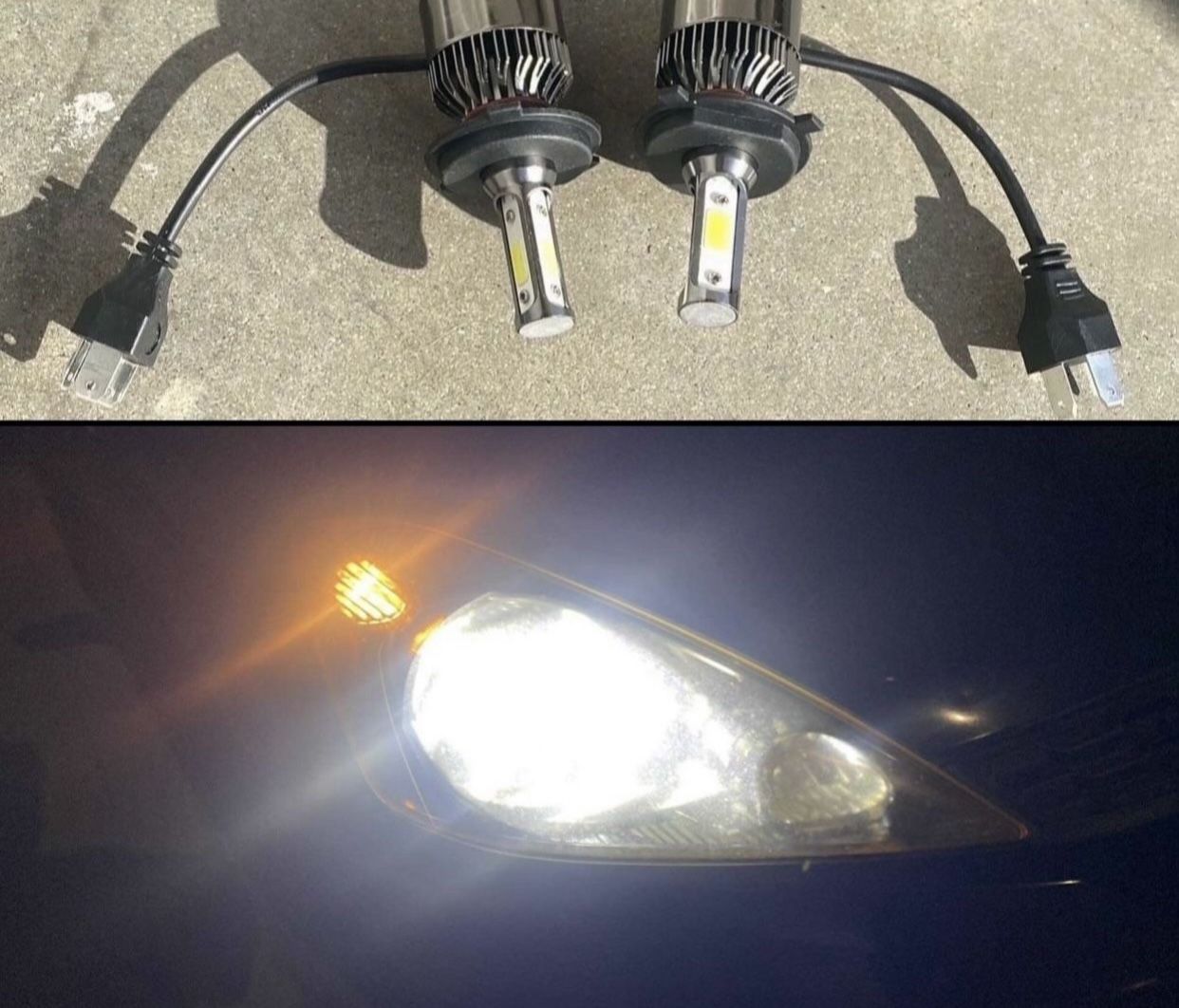 H4 6K Bright White LED Lights For $30