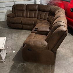 Brown Couch Recliner