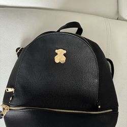 Tous black leather backpack 