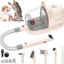 new Dog Grooming Kit, 1.8L Pet Grooming Vacuum for Dog Hair Remover with 3 Powerful Suction 99% Pet Hair, Quiet Dog Grooming Vacuum for Shedding with