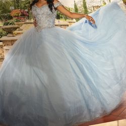 15s/quinceanera dress (light blue)