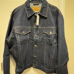 Denim Jacket Size M for Men, Dark Blue