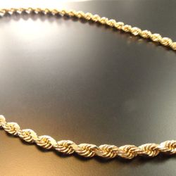 10K GOLD 24INCH ROPE CHAIN (42.3GR)