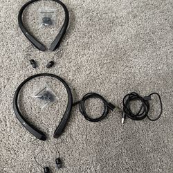 2 LG bluetooth headphones