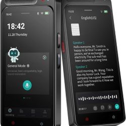 AI Voice Recorder, Digital Voice Recorder with Unlimited Transcription, Summarize, Translation, 80GB Voice to Text Smart Recorder Transcriber, Support